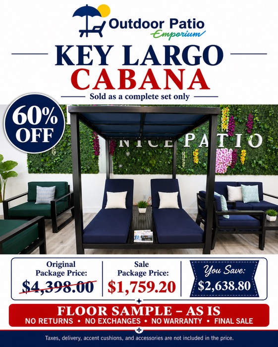 Key Largo Cabana clearance offer